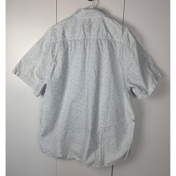 Steve and Barry’s Mens Size XXL White Blue Hawaiian Short Sleeve Button Up - Picture 5 of 5